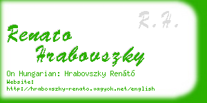 renato hrabovszky business card