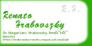 renato hrabovszky business card
